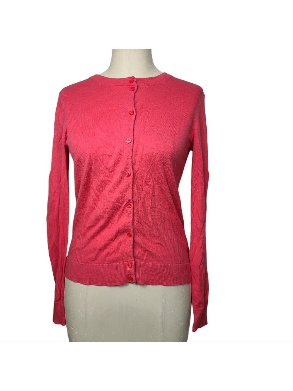 J. Crew Factory The Caryn Pink Button Down Cotton Cardigan XS